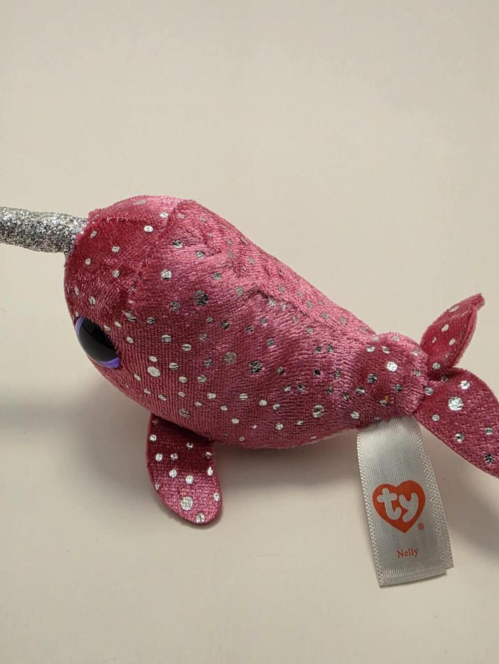 Ty Stackables Teeny Tys “Nelly” the Pink Narwhal (4 inch)
